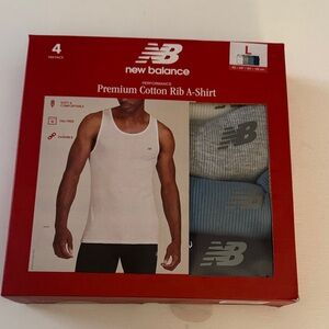 New Balance Tank Top Mens Large 4 Pack Ribbed